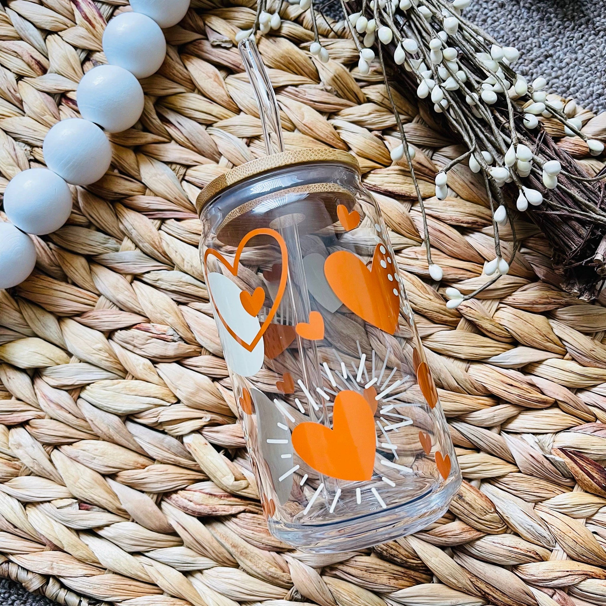 Boho Beer Can Glass
