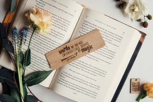 Words Are Magic - Harry Potter Inspired Wooden Bookmark