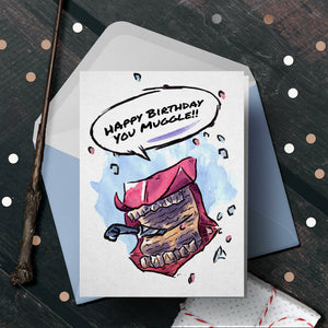 "You Muggle" - Harry Potter Howler Birthday Card