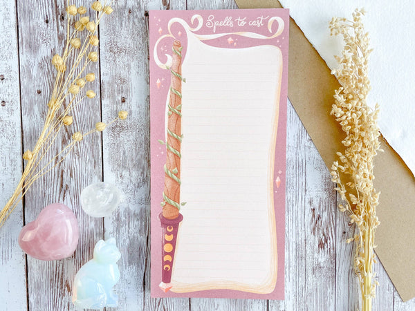 Magic Wand Listpad | Witchy To Do List/ Daily Planner Pad