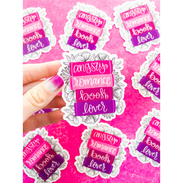 Angsty Romance Book Lover Vinyl Sticker